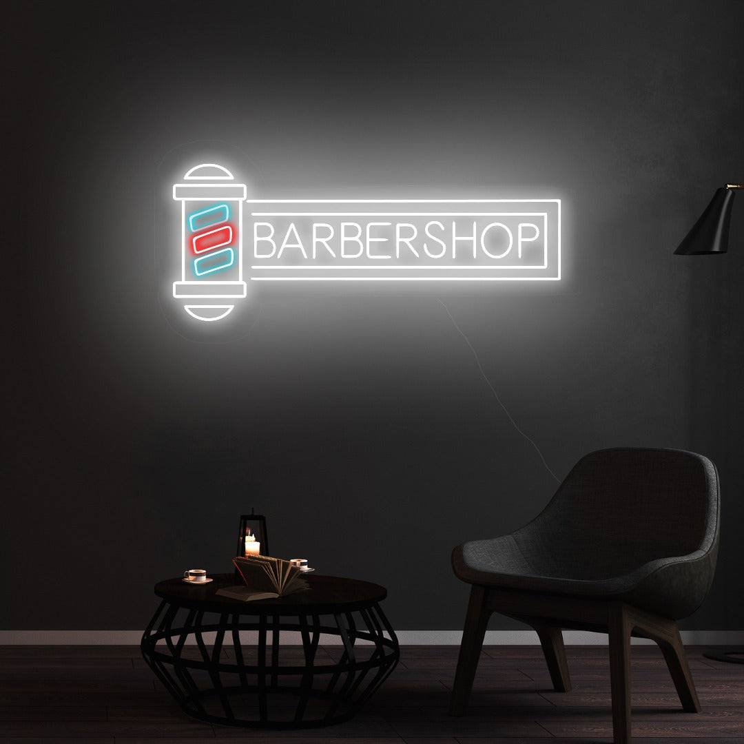 "BARBERSHOP" + Barber's Pole